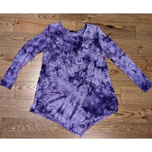 DJT Purple Tie-Dyed Asymmetrical Tunic Size XL